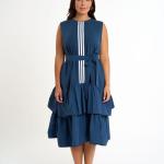 Robe fashion pour femme de couleur bleue - haut de gamme